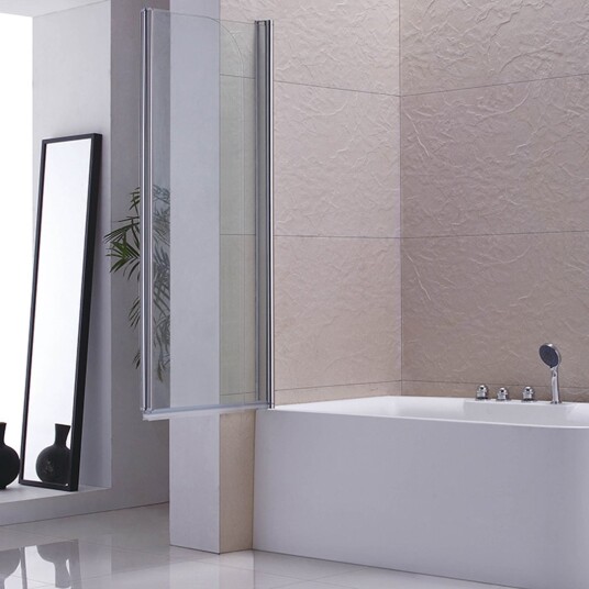 CELESTE LEDDET BADEKARVEGG 5MM 110X148CM - VENSTRE M/ SIKKERHETSFOLIE, KROM