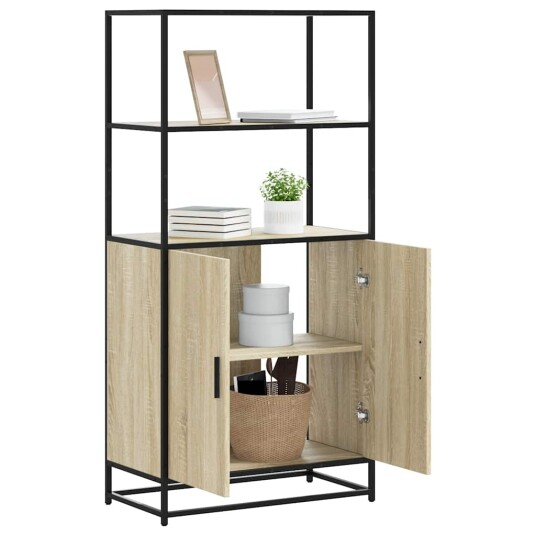 Highboard sonoma eik 68x35x139 cm konstruert tre og metall 8721102841095