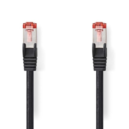 Nedis CAT6 Nettverkskabel | RJ45 Han | RJ45 Han | S/FTP | 2.00 m | Rund | LSZH | Sort | Label