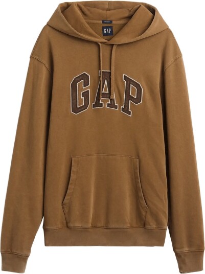 GAP Adult Vintagesoft Arch Logo Hoodie Brown S GAP Adult Vintagesoft Arch Logo Hoodie Brown S