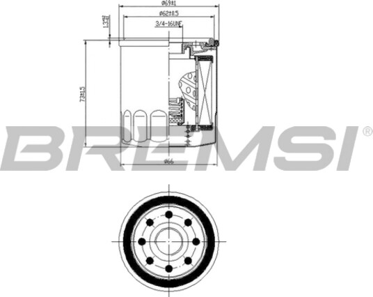 Oljefilter BREMSI FL0026 Oljefilter BREMSI FL0026