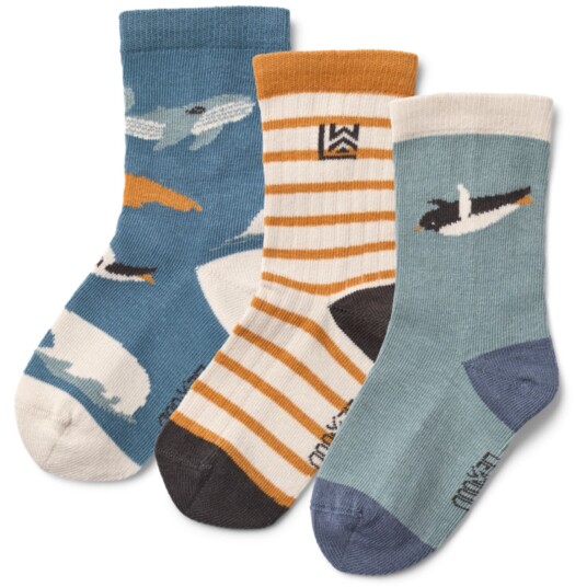 LIEWOOD Arctic Sea / Ocean View Silas Strømper 3-Pakning 19-21 LIEWOOD Arctic Sea / Ocean View Silas Strømper 3-Pakning 19-21