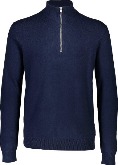 Lindbergh Ecovero Half Zip Knit   Navy   S