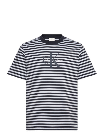 Calvin Klein Jeans Ss 20S Stripe Jersey Monologo Cn - Multi/patterned - L
