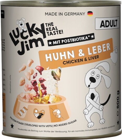 Lucky Jim Våtfôr Adult & Lever Kylling 24 X 800 G