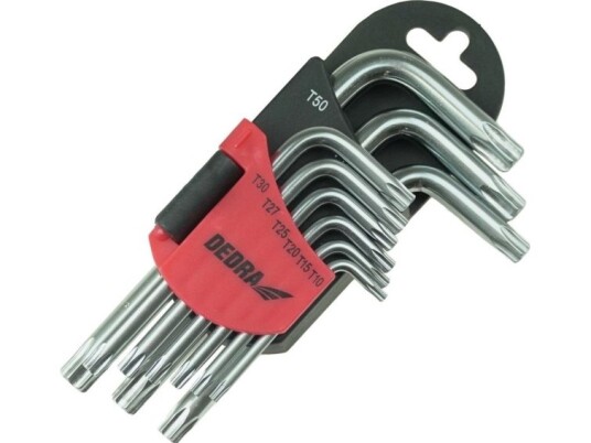 Dedra Korte Torx-nøkler (T10-T50) - 9 stk.