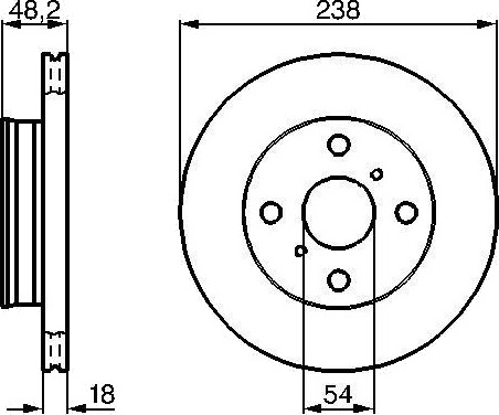 BOSCH 0 986 478 385 Bremseskive