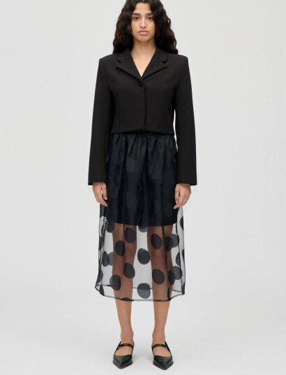 STINE GOYA 2460 Dotted Organza, Elasticated Wa - Black - L