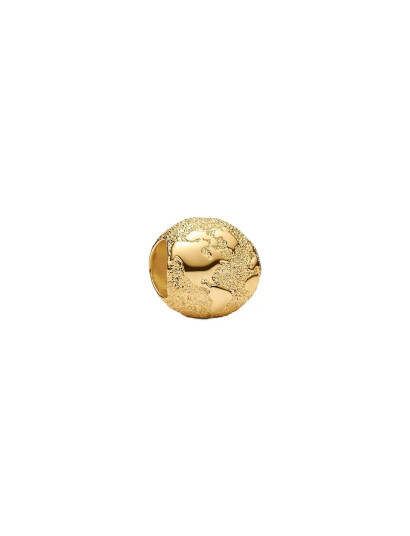 Pandora Textured Globe Mini Charm Gold ONE SIZE Pandora Textured Globe Mini Charm Gold ONE SIZE