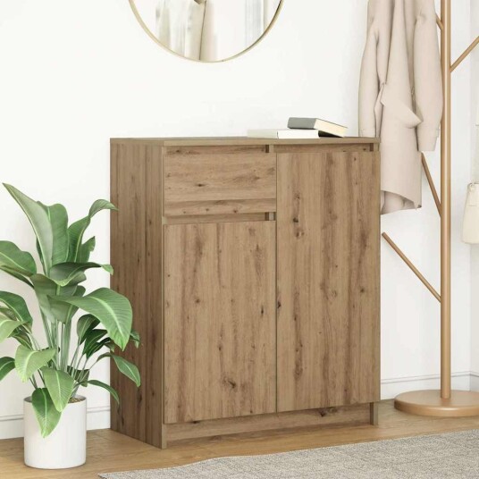  Skjenk med skuff artisan eik 71x35x84 cm konstruert tre