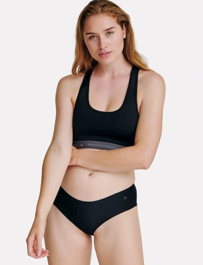 Danish Endurance Invisible Hipster (Women) 5 Pack Black XXL