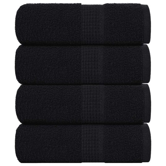 Vaskehåndklær FROGN 4 stk svart 30x30 cm 360 gsm Vaskehåndklær FROGN 4 stk svart 30x30 cm 360 gsm