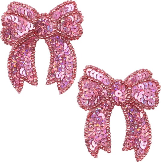 Konges Sløjd Hårspenner 2-Pack Paljetter Bow Rapture Rose