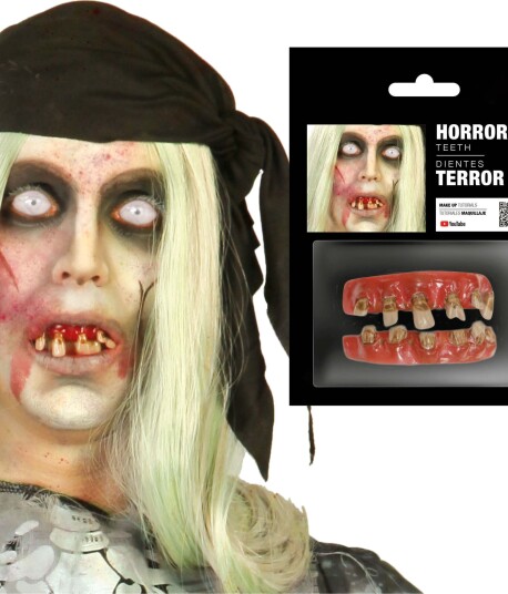 Zombie Tenner med Over- og Underkjeve Zombie 2206