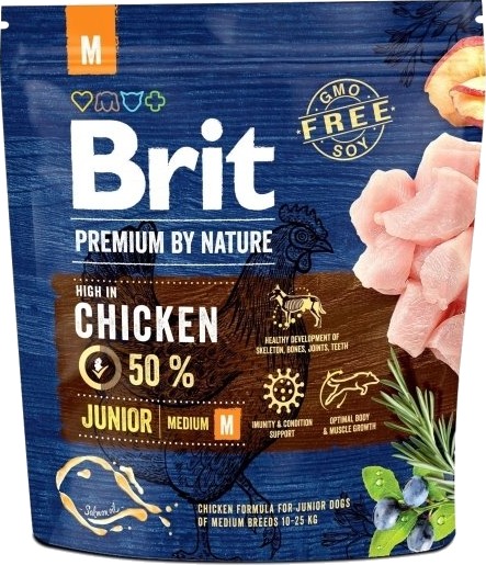 Brit Premium By Nature Junior M Medium 1 kg