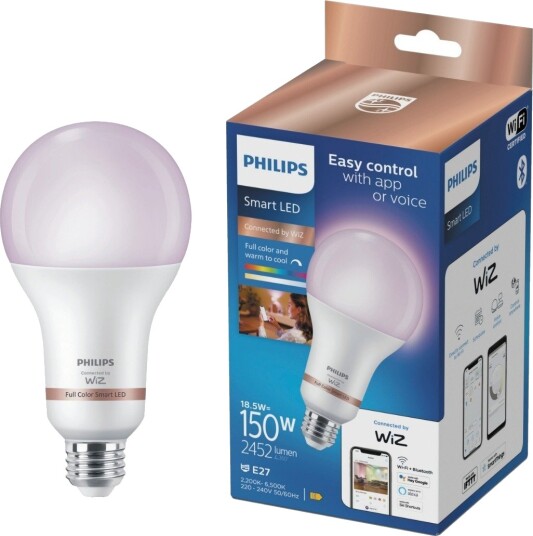 PHILIPS RGB SMARTPÆRE 19W A80 E27 PHILIPS RGB SMARTPÆRE 19W A80 E27