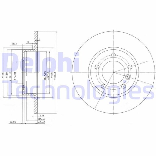 Bremseskive DELPHI BG2622 Bremseskive DELPHI BG2622