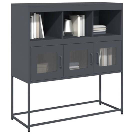 Skjenk antrasitt 100,5x39x107 cm kaldvalset stål 8721158372529