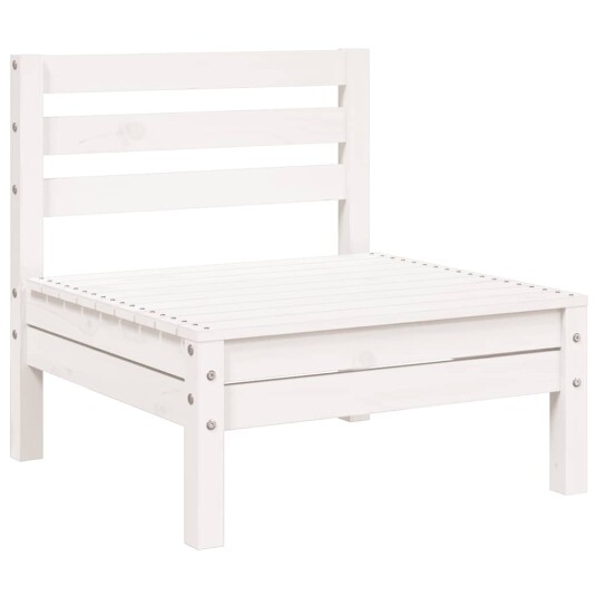  Hagebenk 3-seters hvit heltre furu 838034