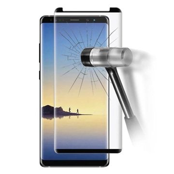 Full Dekning Samsung Galaxy Note9 Beskyttelsesglass Svart