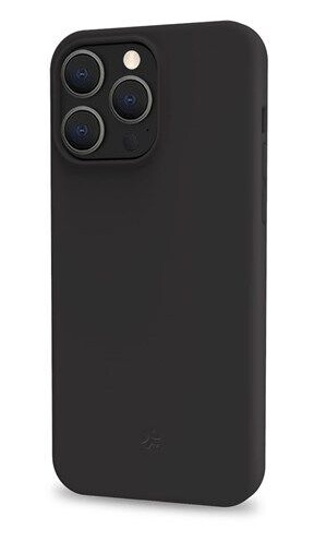Celly Cromo Mykt Gummideksel for iPhone 15 Pro - Sort, Magsafe Kompatibel