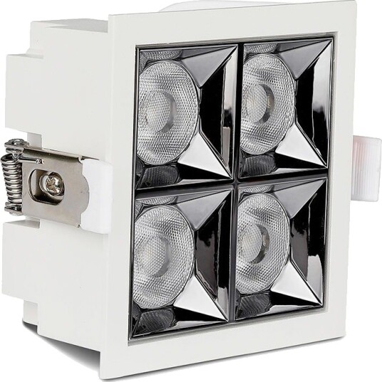 16W kvadratisk LED downlight Samsung LED chip 38° hvit kant kald hvit Kulør : Kald