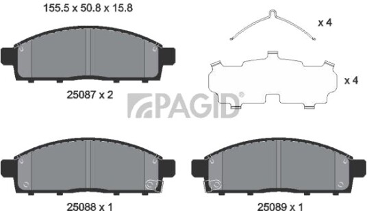 PAGID T2456N Bremseklosser