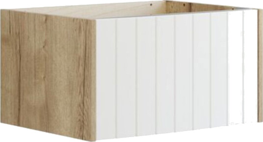 Dansani Inzo Vintage Rillet Servantskap 1 Skuff   Buet Natur Eik/hvit Matt / 60cm