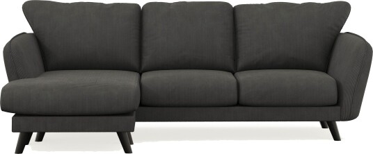 Trend Lyx 3 seters Venstrevendt L formet Sjeselongsofa i Manchester Mørk grå