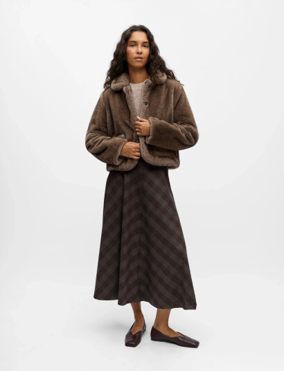 Object Objklara L/S Re Jacket 140 - Brown - 40 Object Objklara L/S Re Jacket 140 - Brown - 40