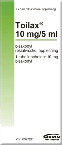 Toilax 10mg/5ml rektalvæske 5x5 ml