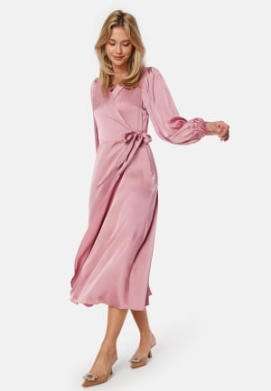VILA Vienna Ravenna L/S Ankle Wrap Dress Foxglove 38