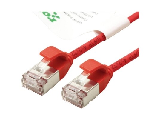 Roline Green 21.44.3311 Rj45 Netværkskabel Patchkabel Cat 6A U/Ftp 0.30 M Rød (Klar) Ikke Skærmet Halogenfri Flammehæmmende 1 Stk