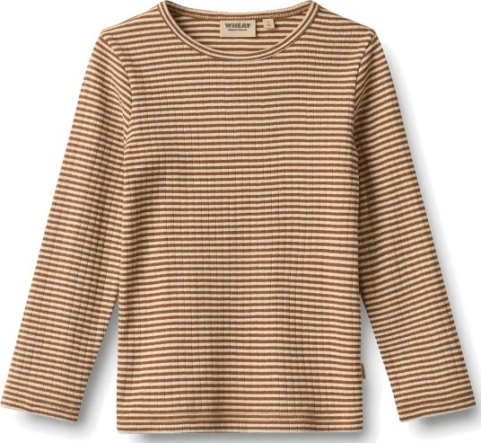 Wheat T Shirt L/S Stig WARM HAZEL STRIPE 110