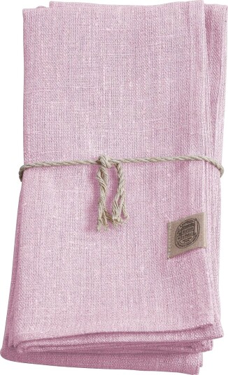 Lovely Linen Serviett Classic 4 pk i manglet lin Rosa Lovely Linen Serviett Classic 4 pk i manglet lin Rosa