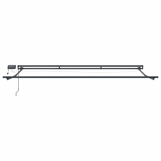 Manuell markiseramme med LEDs Antrasitt 4,5 × 3,5 m Aluminium