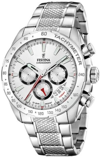 Festina Herreklokke F20668 1 Timeless Hvit/Stål Ø44.5 mm