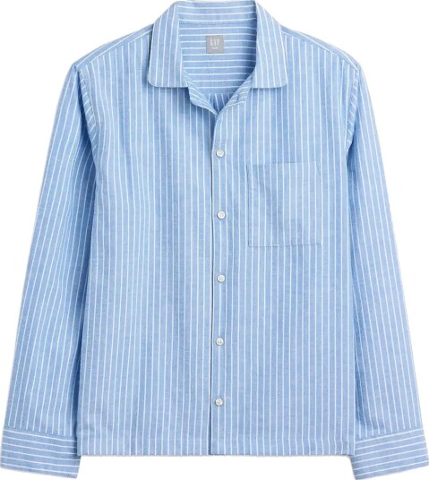 GAP Flannel Long Sleeved Top From The Gap Collection BLUE STRIPE XS