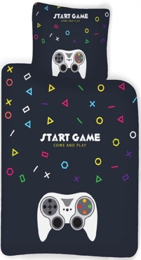 Licens Playstation sengetøy 140x200 cm Gamer sengesett 2 i 1 design 100% bomull Licens Playstation sengetøy 140x200 cm Gamer sengesett 2 i 1 design 100% bomull