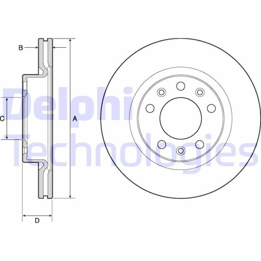Bremseskive DELPHI BG4700C