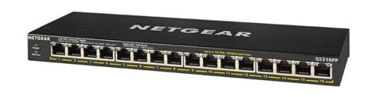 Netgear GS316PP 16-Port Gigabit Ethernet Unmanaged PoE+ Switch with FlexPoE (183W) (0606449146912)