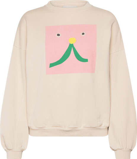 Bobo Choses | Abstract Cat Smile Print Sweatshirt | S