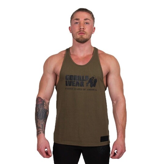 Classic Tank Top, Army Green Grön Large