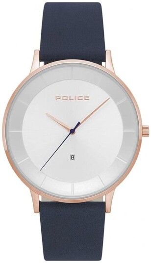 Police Herreklokke PL15400JSR.04AS Fontana Sølvfarget/Lær Ø42 mm