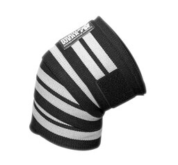 Knee Wraps, black/white, 2 m, Gorilla Wear Knee Wraps, black/white, 2 m, Gorilla Wear