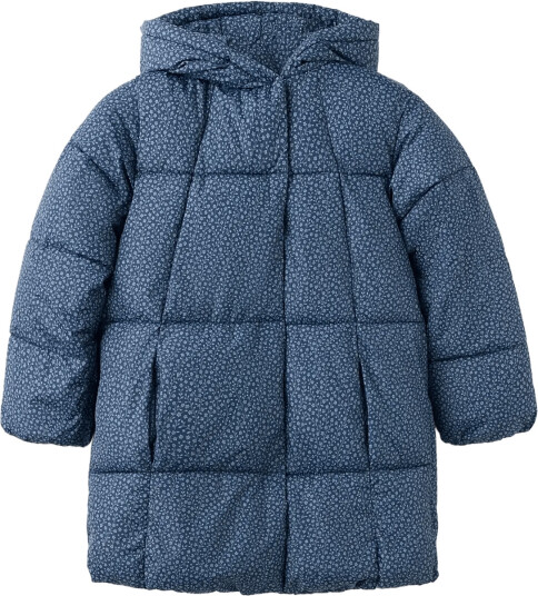 Mango Quilted Floral Anorak Navy 116