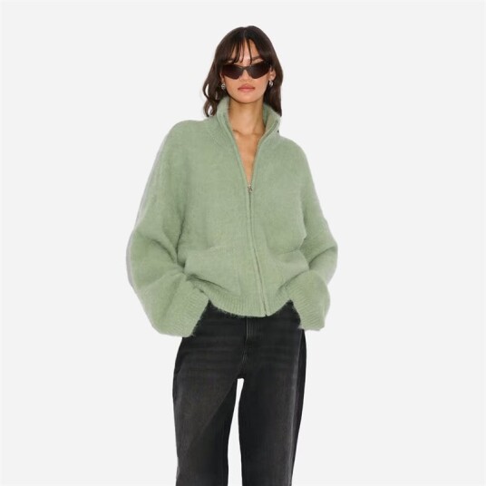 Holzweiler Tine Fluffy Cardigan Green