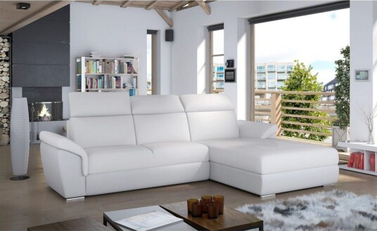 Hjørnesofa Eltap Trevisco 272x216x100 cm Soft 17 Hvit Høyre