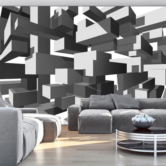 Fototapet Grey Notes 100x70 - Artgeist sp. z o. o.