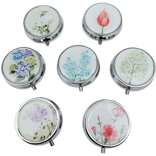 Pilleboks Botanisk hage Rund Pilleboks Metall Pilleboks Botanisk hage Rund Pilleboks Metall
